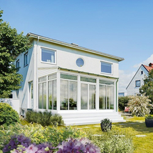 Fasademontert Med Ubrutt Tak Kjenne - Glassveranda/Hagestue 5280 X 3482 Mm, 1 Dør + 1 Overlys