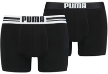 Puma Kalsonger 2P Everyday Placed Logo Boxer Svart bomull Medium Herr
