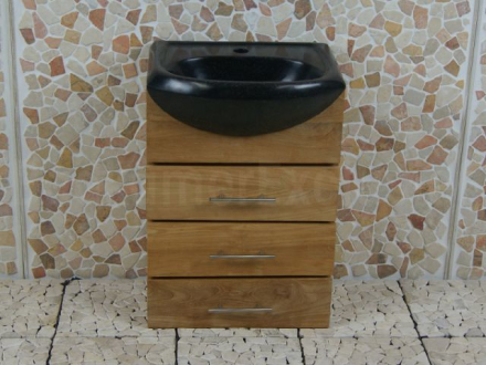 Teakhouten Bad- of Toiletmeubel Baluran Cabinet 45 cm.
