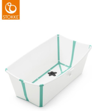 Stokke Flexi Bath Bundle med Värmekänslig Propp (White Aqua)