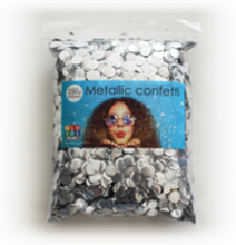 Confetti metallic rond 10mm - 250 gram - zilver