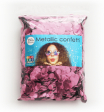 Confetti metallic rond 10mm - 250 gram - baby pink