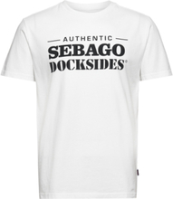 Dks Outwashed Tee T-shirts Short-sleeved Hvit Sebago*Betinget Tilbud
