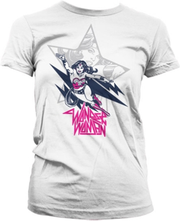 Wonder Woman Flying Girly Tee, T-Shirt
