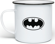 Batman Logo Enamel Mug - White