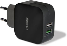 Celly Wall charger 2 USB poorten, output 3.4 A zwart