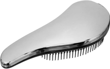 Haarborstel anti-klit zilver 18,5 cm van kunststof