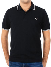 Fred Perry - Twin Tipped Polo - Navy Blauw/ Wit