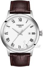 Tissot T129.410.16.013.00 T-Classic Hvid/Læder Ø42 mm