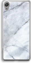 Sony Xperia XA1 Transparant Hoesje (Soft) - Witte marmer