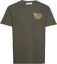 New York T-Shirt Tops T-Kortærmet Skjorte Khaki Green Les Deux