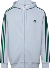 Essentials Fleece 3-Stripes Full-Zip Hoodie Sport Sweatshirts & Hoodies Hoodies Blue Adidas Sportswear