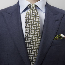 Eton Grön prickig slips