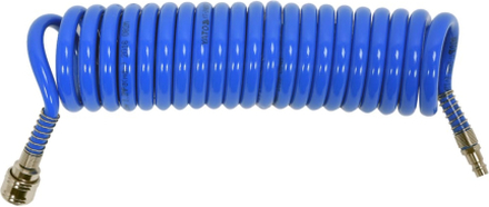 YATO Tubo dell'Aria a Spirale con Rinculo PU 5 m Blu