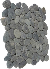 Pebble Stones on net, zwart