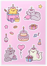 Stickervel - Birthday Cats