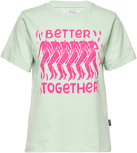 T-Shirt Mysen Better Together Mint T-shirts & Tops Short-sleeved Grønn DEDICATED*Betinget Tilbud