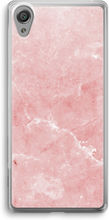 Sony Xperia XA1 Transparant Hoesje (Soft) - Roze marmer
