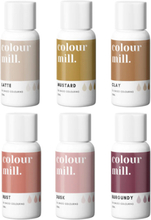 Färgpaket jordnära, oljebaserade ätbara färger - Colour Mill