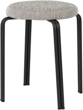 Taburet 'Oda' Jern, Tekstil Home Furniture Chairs & Stools Stools & Benches Black Broste Copenhagen