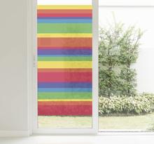 Stickers raam met gekleurde strepen