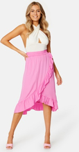 VILA Vero HW Flounce Skirt Fuchsia Pink 38