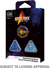 Fanattik Star Trek Limited Edition Starfleet Academy Set of Three Pin Badges