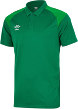 umbro Poly Polo Herren Sport-Shirt Polohemd mit kontrastierender Schulterpartie 65293U-GRA Grün