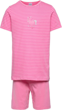 Girls Pyjama Short Pyjamas Sett Rosa Schiesser*Betinget Tilbud