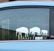Families van olifanten Wilde dieren stickers