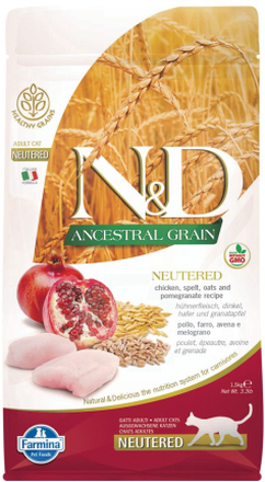 N&D Cat Ancestral Grain Chicken & Pomegranate Neutered - 5 kg