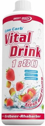 Low Carb Vital Drink 1000ml Strawberry Rhubarb