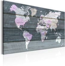 Canvastavla - Roam across the World (Världskarta)