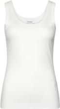 Rodebjer Jump Rib Designers T-shirts & Tops Sleeveless White RODEBJER