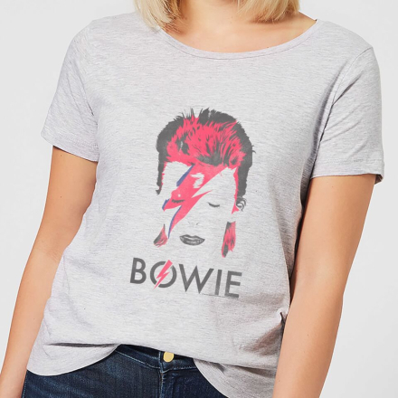 David Bowie Aladdin Sane Distressed Women's T-Shirt - Grey - 5XL