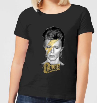 David Bowie Aladdin Sane On Black Women's T-Shirt - Black - 3XL