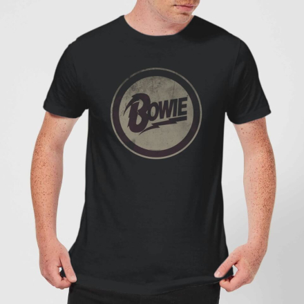 David Bowie Circle Logo Men's T-Shirt - Black - L