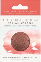 Korean Konjac Sponge Premium Facial Puff Red Clay