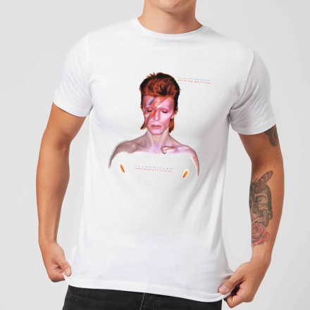 David Bowie Aladdin Sane Cover Men's T-Shirt - White - 5XL
