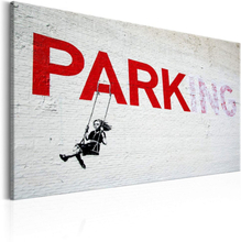 Canvastavla - Parking Girl Swing - Banksy (Street-art)