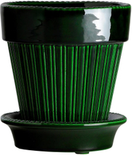 Bergs Potter Simona 16 cm grön glaserad kruka
