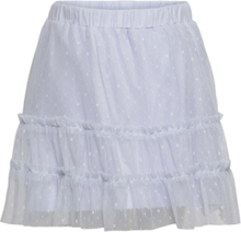 Skirt Mesh Dresses & Skirts Skirts Short Skirts Hvit Creamie*Betinget Tilbud