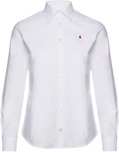 Oxf Ls Shirt Fw Sport Shirts Long-sleeved White Musto