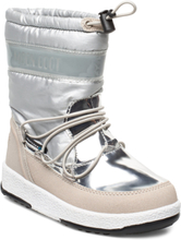 Mb Moon Boot W.e. Jr Girl Soft Wp Vinterstøvletter Pull On Sølv Moon Boot*Betinget Tilbud
