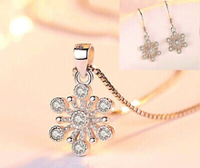 925 Sterling Silver Snowflake Earrings Pendant Necklace Womens Xmas Jewellery UK