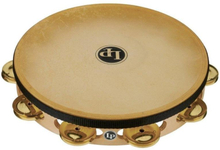Latin Percussion Tambourine Pro 10 in Single Row with Head 10'' Brass with head, LP383-BR