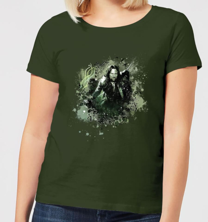 The Lord Of The Rings Aragorn Colour Splash Women's T-Shirt - Forest Green - M