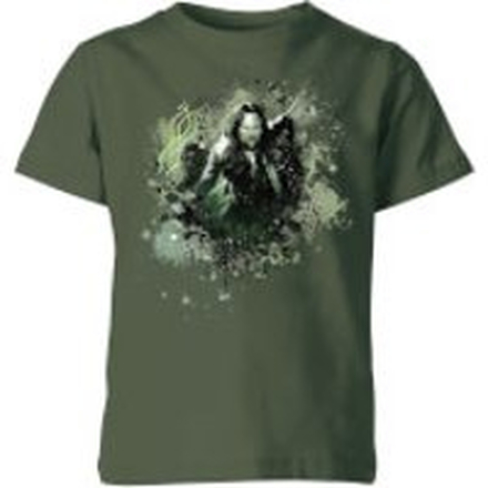 The Lord Of The Rings Aragorn Colour Splash Kids' T-Shirt - Forest Green - 11-12 Years - Forest Green