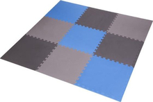 One Fitness Mat puzzle 9 pcs gray-blue (17-63-083)