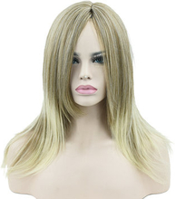 Medium Length Mix-color Synthetic Hair Wig
